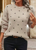 Polira | Women’s Polka Dot Knit Sweater | Playful Texture & Casual Style
