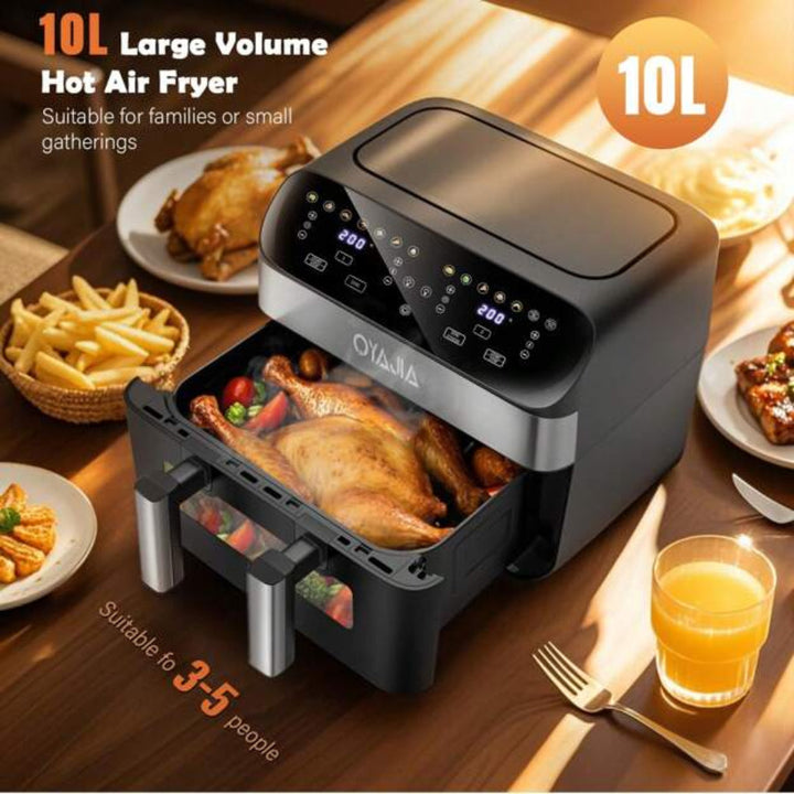 12-in-1 Dual Zone Air Fryer with 2-Basket System