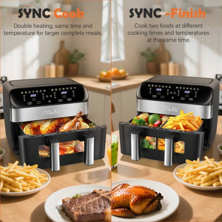 12-in-1 Dual Zone Air Fryer with 2-Basket System