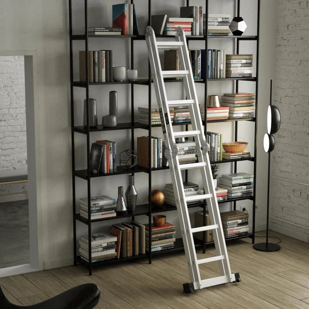 14 in 1 Multi-Purpose Aluminum Alloy Combination Ladder 4.7M/15.5FT Folding Steps Ladders 150kg/330lbs Capacity