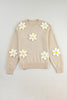 Florell | Women’s Floral Knit Sweater | Subtle Detail & Everyday Layer