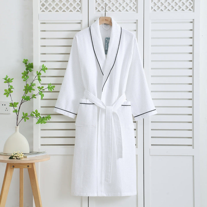 Lightweight Kimono 100% Cotton Waffle Bathrobe