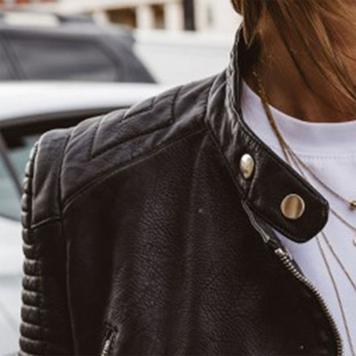 Serelle | Women’s Classic Leather Style Jacket | Versatile Cut