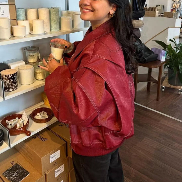 Lorayne | Women’s Lapel Zip Jacket | Structured Fit & Modern Detail