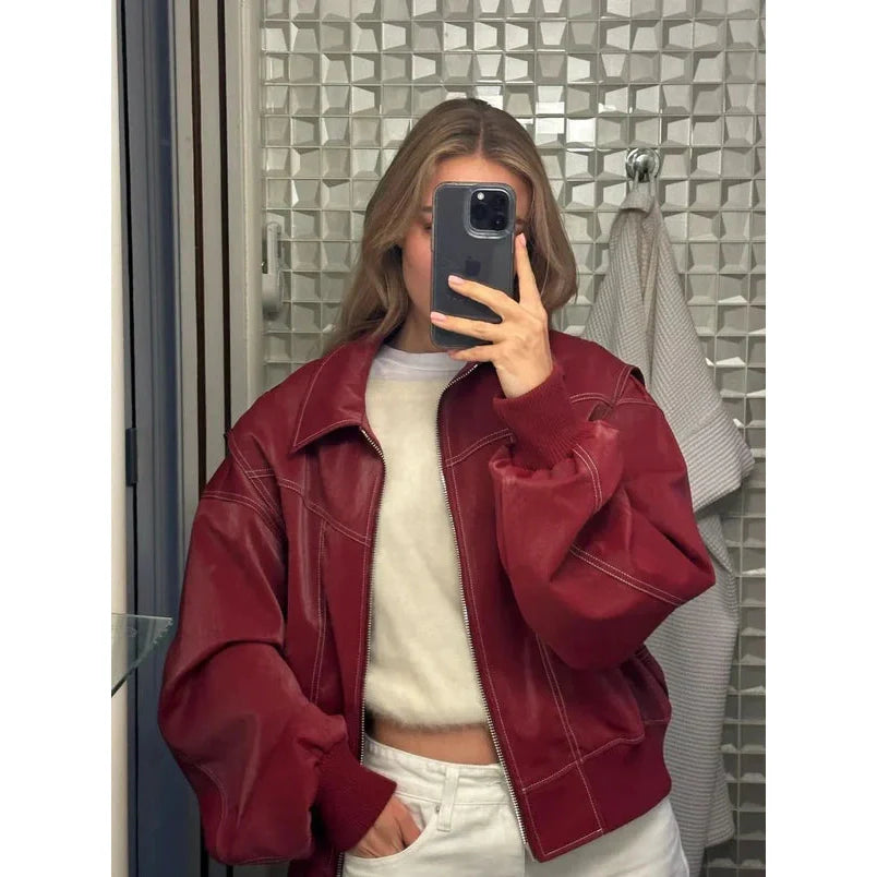 Lorayne | Women’s Lapel Zip Jacket | Structured Fit & Modern Detail