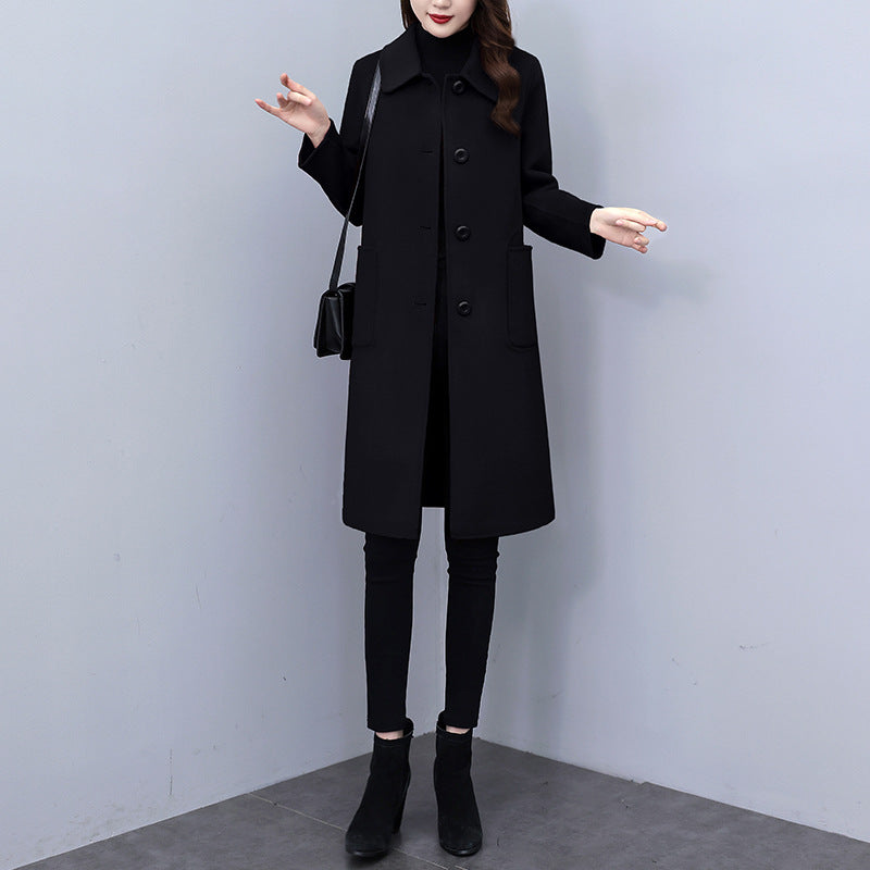 Divessia | Women’s Long Elegant Coat | Sleek Shape & Cold-Weather Warmth