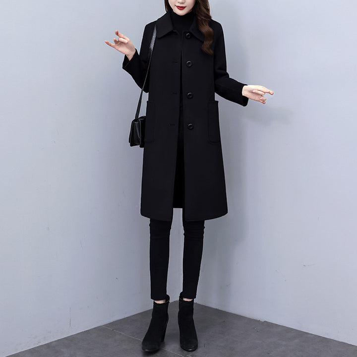Divessia | Women’s Long Elegant Coat | Sleek Shape & Cold-Weather Warmth