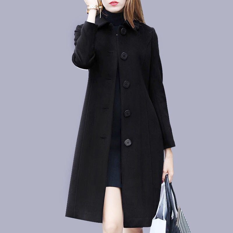 Divessia | Women’s Long Elegant Coat | Sleek Shape & Cold-Weather Warmth
