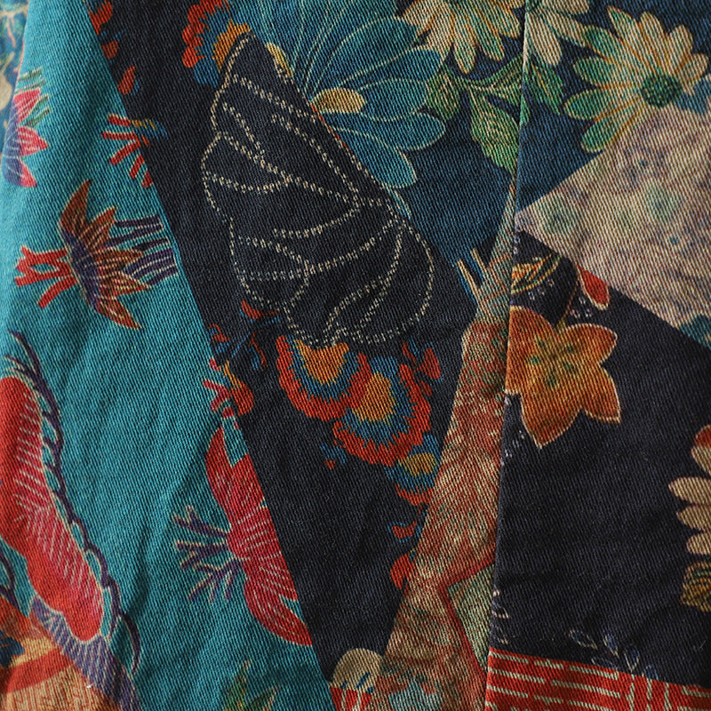 Tarvone | Women’s Print Pocket Detail Blazer | Retro Look & Clean Finish