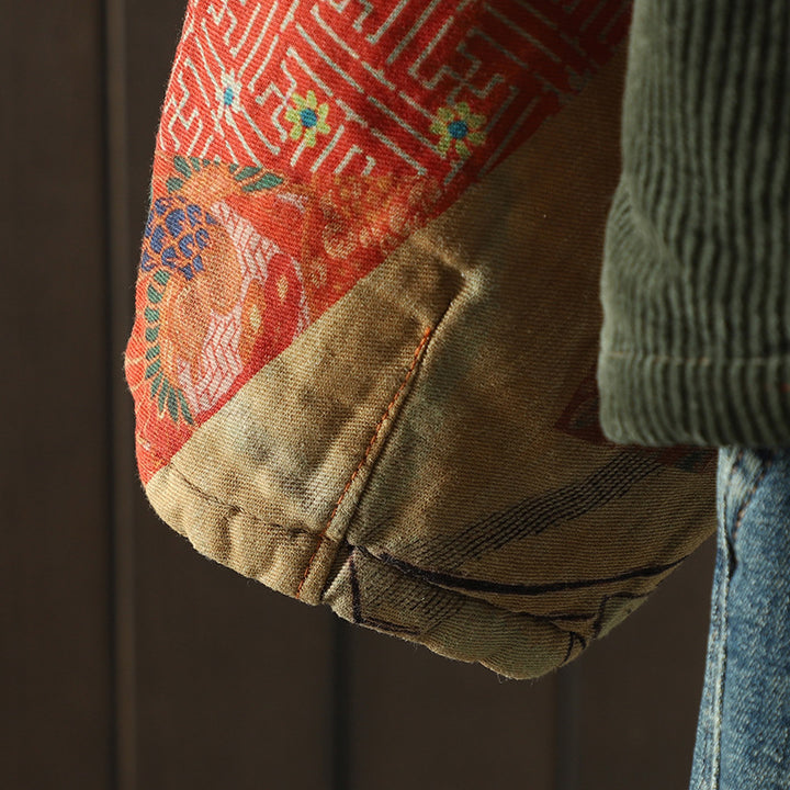 Tarvone | Women’s Print Pocket Detail Blazer | Retro Look & Clean Finish