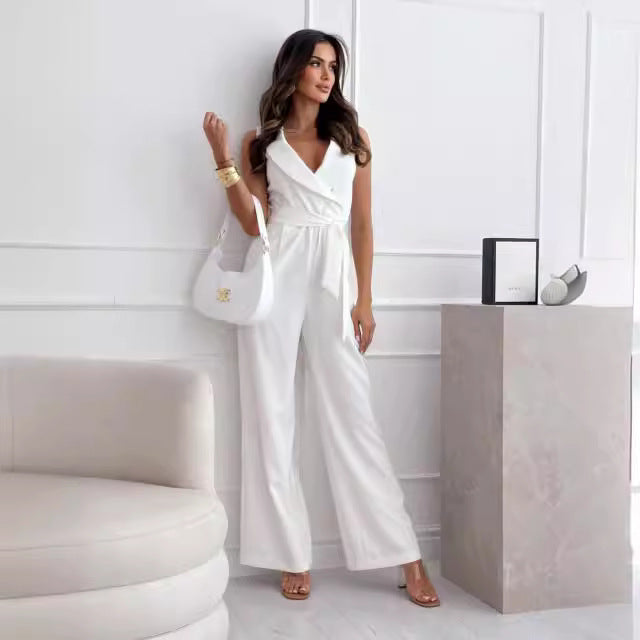 Valene | Women's V-Neck Elegant Jumpsuit | Chic