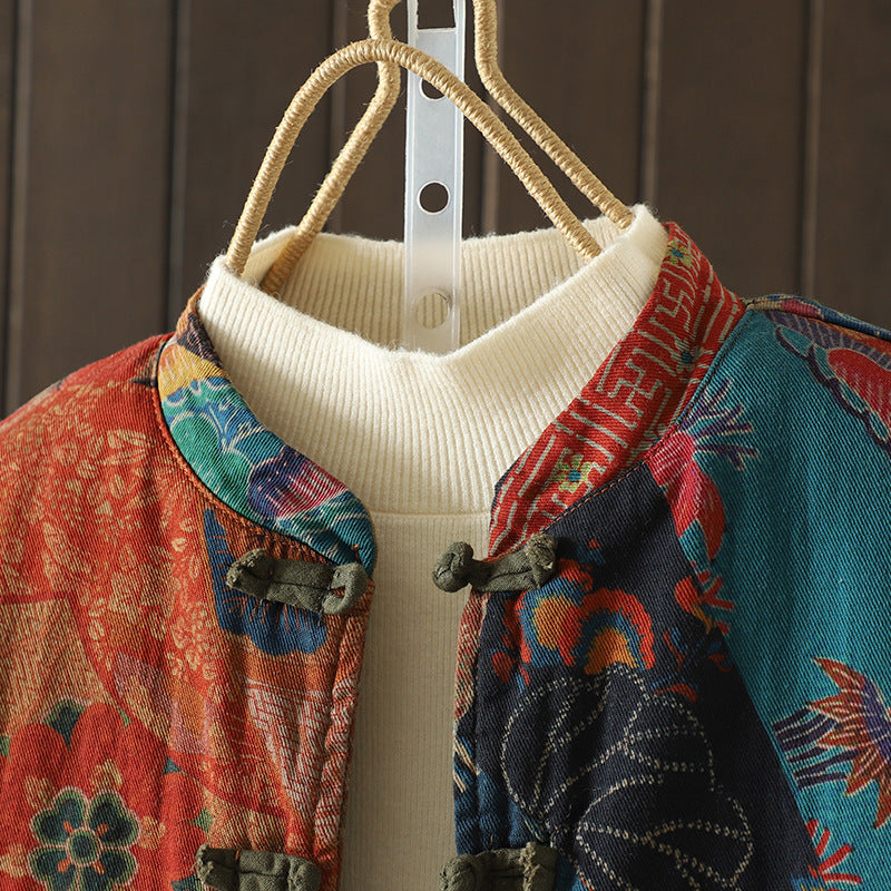 Tarvone | Women’s Print Pocket Detail Blazer | Retro Look & Clean Finish