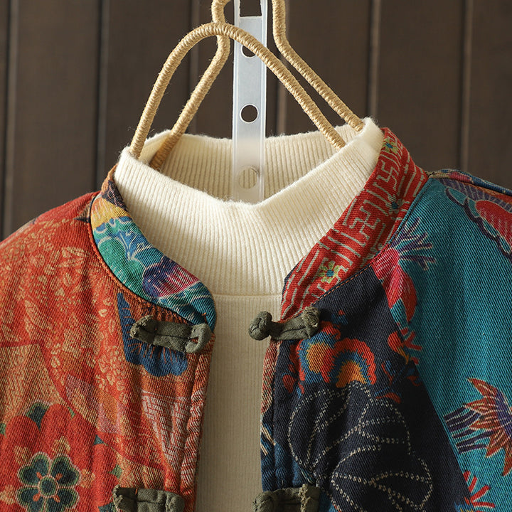 Tarvone | Women’s Print Pocket Detail Blazer | Retro Look & Clean Finish