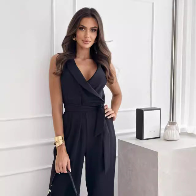Valene | Women's V-Neck Elegant Jumpsuit | Chic