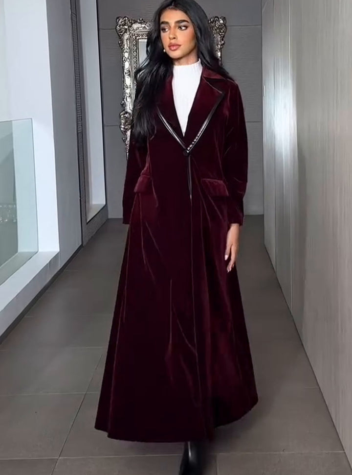 Joretta | Women’s Vintage Lapel Pocket Coat | Colorblock & Relaxed