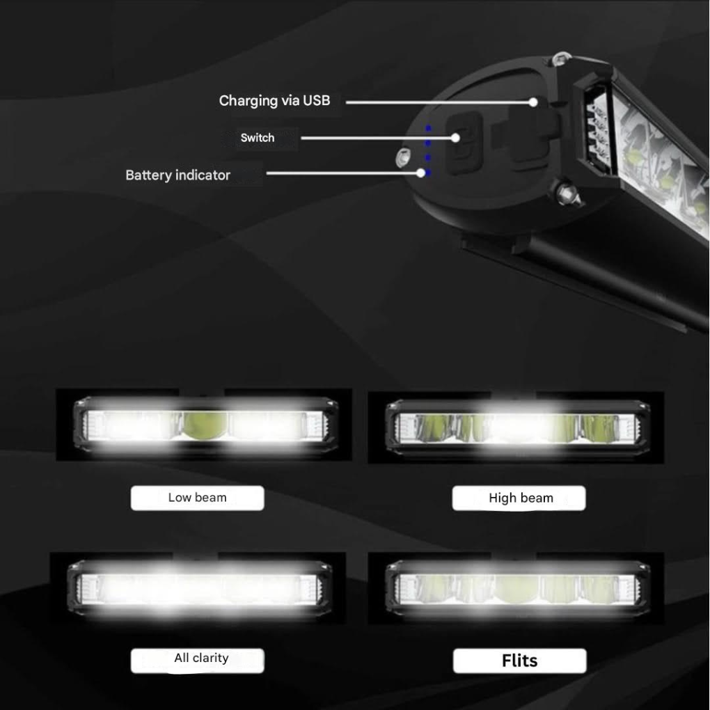 Universal Front Bike Light – High-Output & Weatherproof