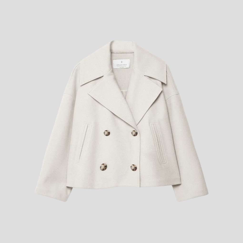 Chic Double-Breasted Short Coat β Elegant & Timeless