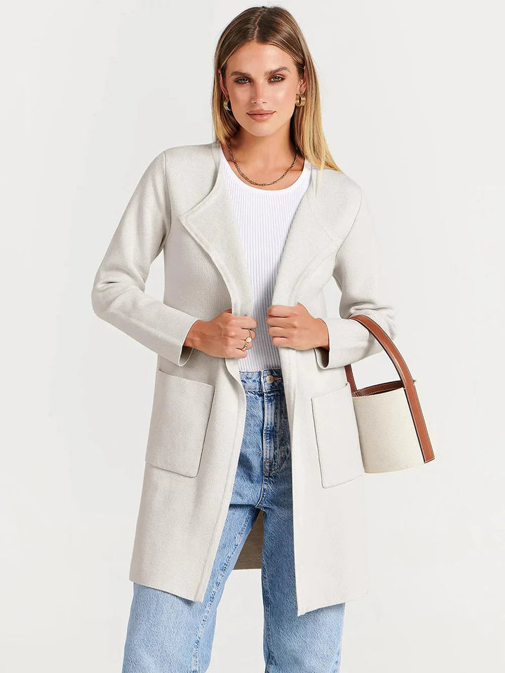Calvienne | Women’s Simple Drape & Everyday Layer Classic Coat