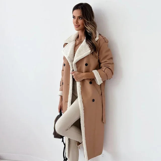 Aluina | Women's Plush Long Coat | Chic