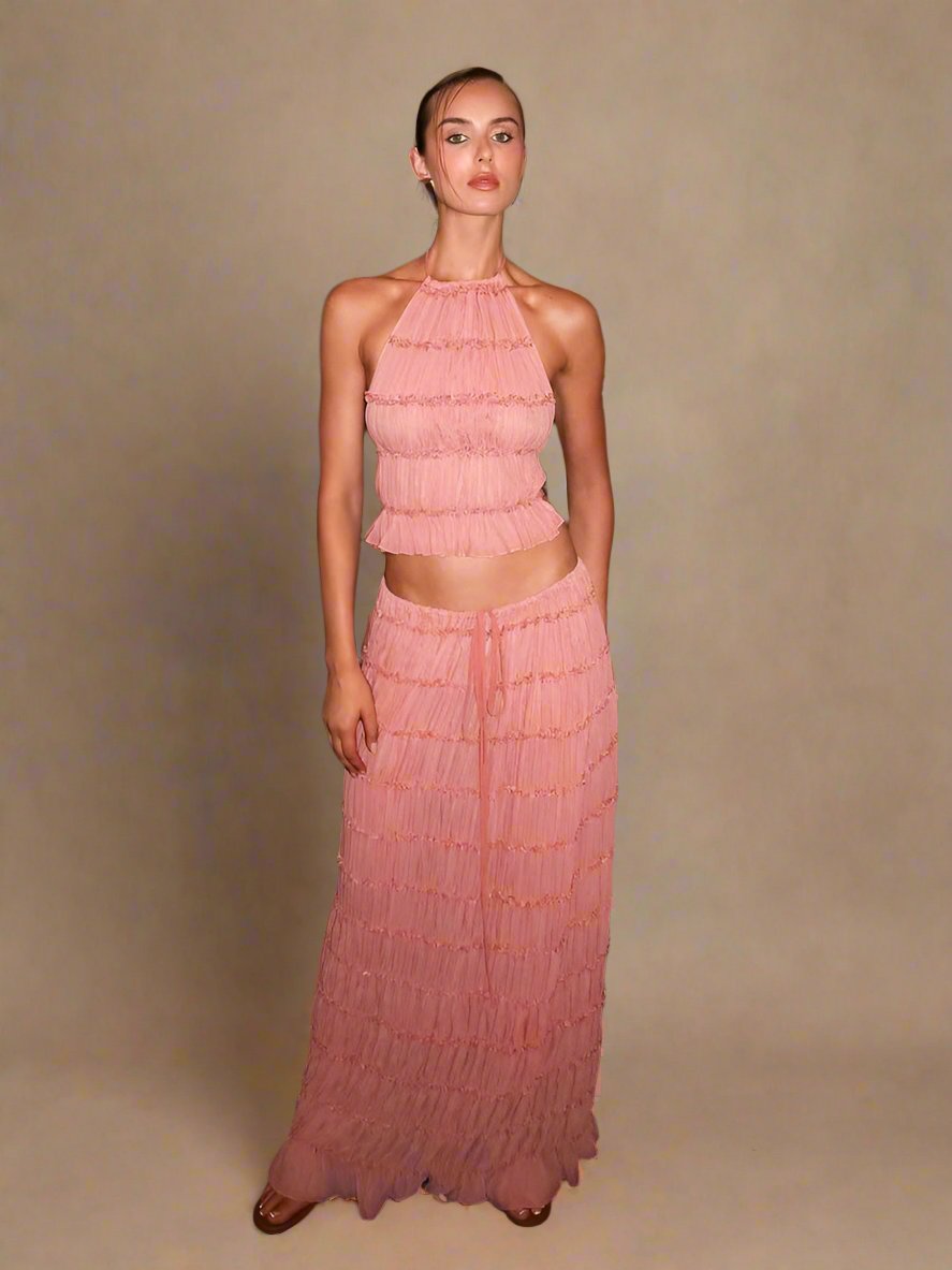 Anita | Women's Backless Top And Long Skirt Set | Stylish