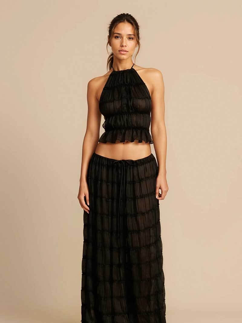 Anita | Women's Backless Top And Long Skirt Set | Stylish