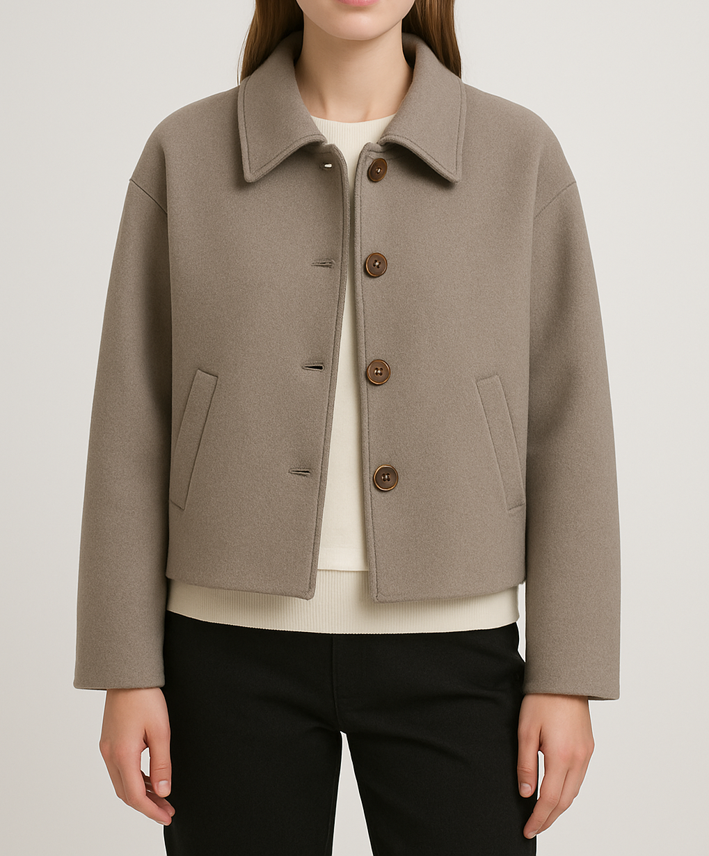 Ardenza | Women’s Tailored Mid-Length Jacket | Clean Cut Design