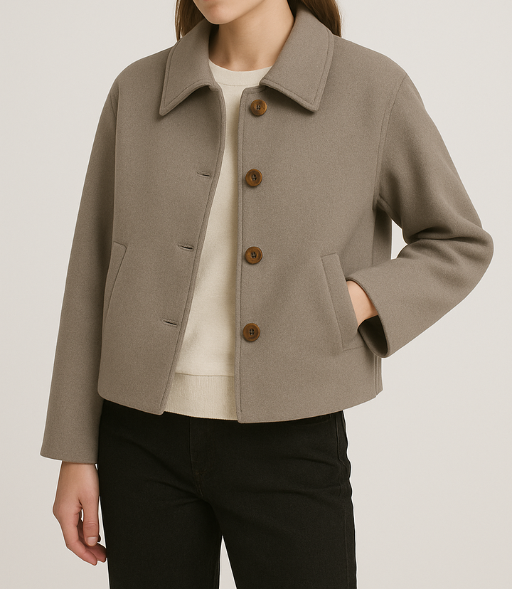 Ardenza | Women’s Tailored Mid-Length Jacket | Clean Cut Design