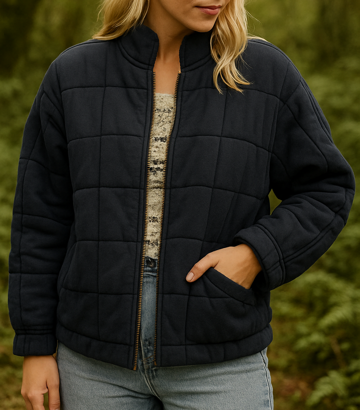 Caitreza | Women’s Quilted Button Jacket | Light Padding & Modern Cut