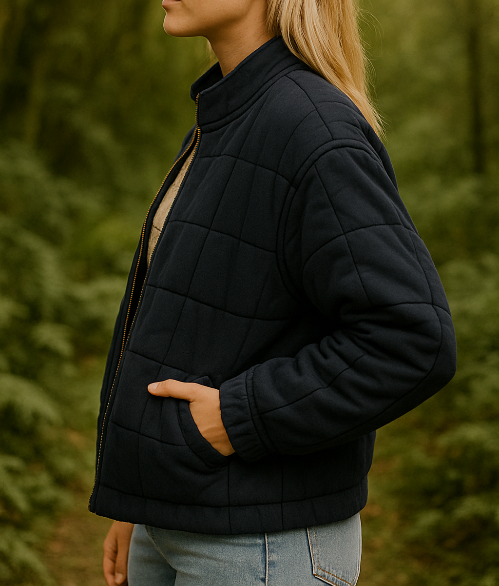 Caitreza | Women’s Quilted Button Jacket | Light Padding & Modern Cut