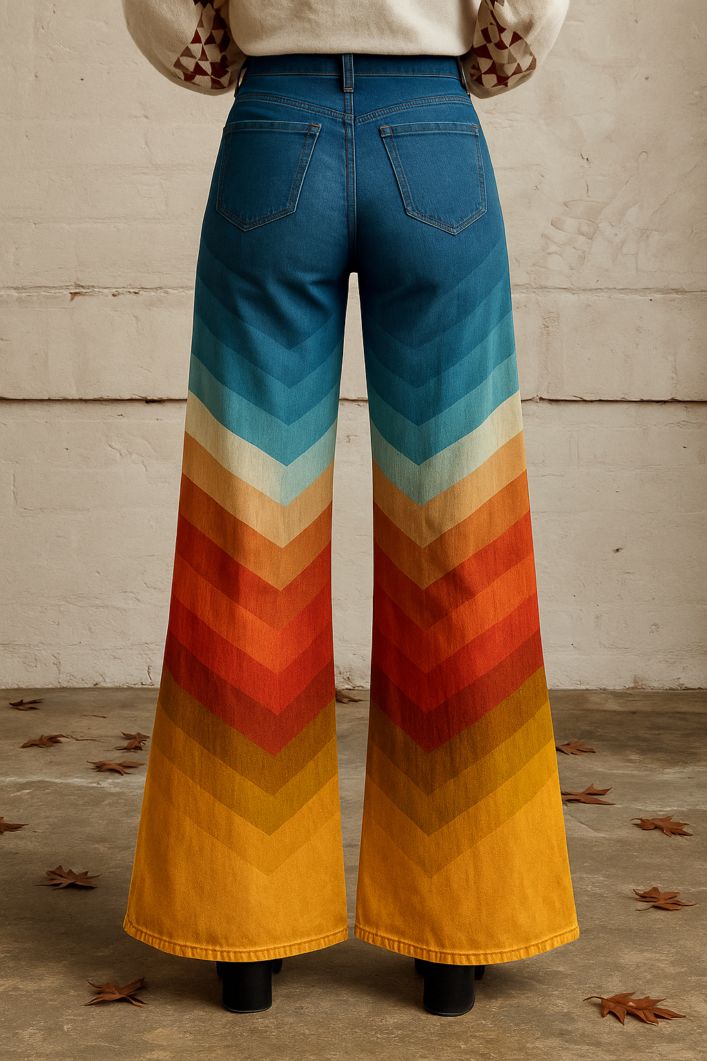 Catlina | Women's Rainbow Lines Pants | Flare