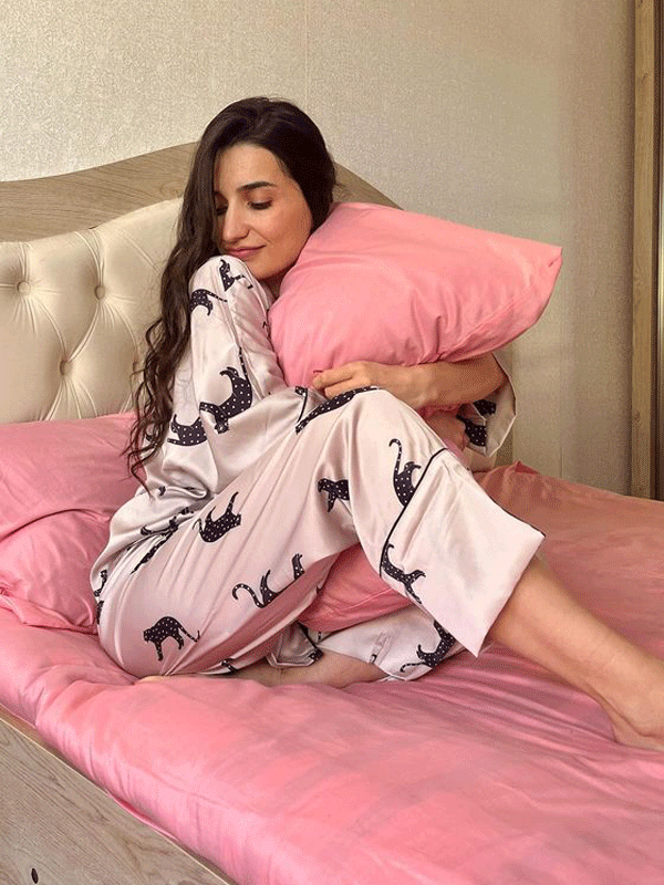 Clariz | Women’s Leopard Dolman Sleeve Pajamas Set | Stylish and Comfortable