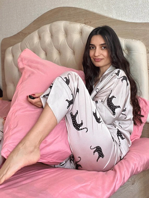 Clariz | Women’s Leopard Dolman Sleeve Pajamas Set | Stylish and Comfortable