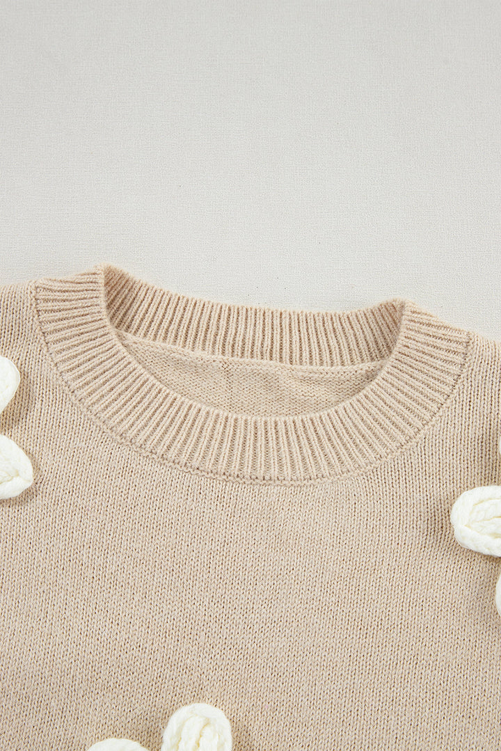 Florell | Women’s Floral Knit Sweater | Subtle Detail & Everyday Layer
