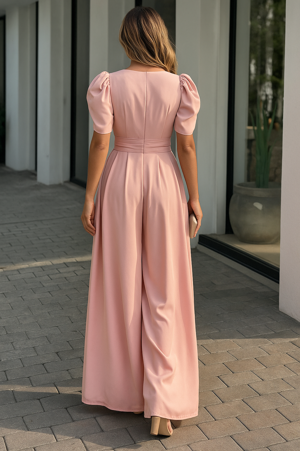 Ferila | Women's Elegant Jumpsuit | Puff Sleeves