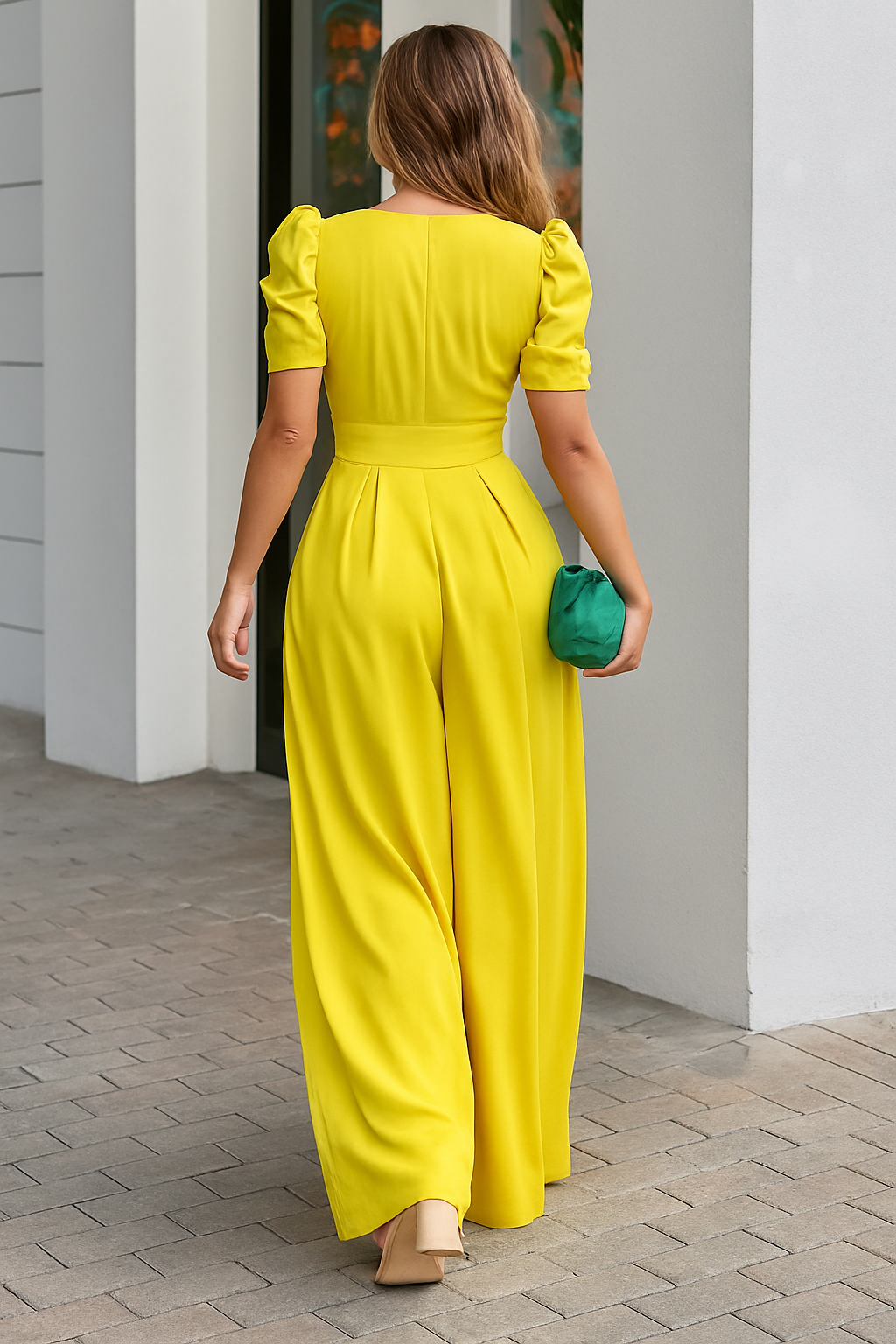 Ferila | Women's Elegant Jumpsuit | Puff Sleeves