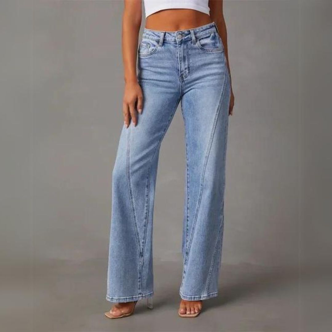 Herlene | Women's Flare Denim Style Pants | Timeless