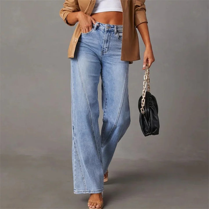 Herlene | Women's Flare Denim Style Pants | Timeless