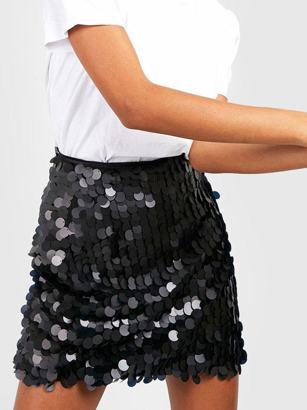 Heshan | Women's Sequins Short Skirt | Stylish