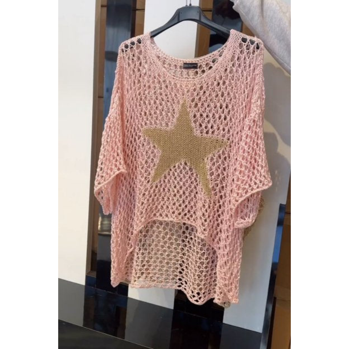 Jella| Women's Star Net Style Topper| Summer