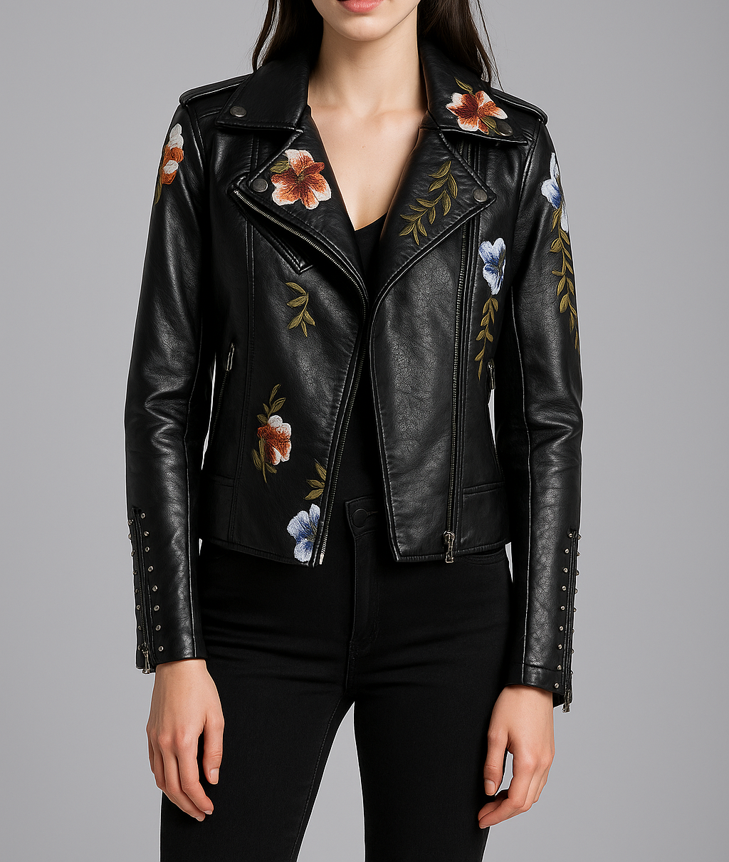 Kinessa | Women’s Modern & Edgy Appeal Leather Style Jacket