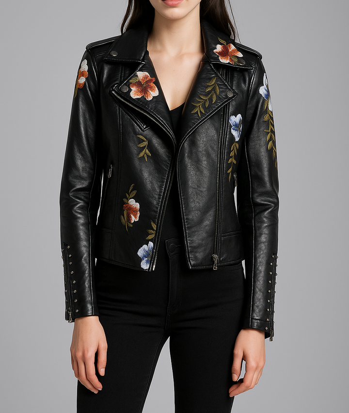 Kinessa | Women’s Modern & Edgy Appeal Leather Style Jacket