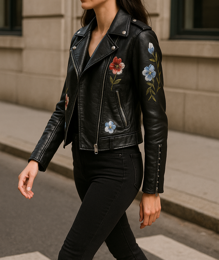 Kinessa | Women’s Modern & Edgy Appeal Leather Style Jacket
