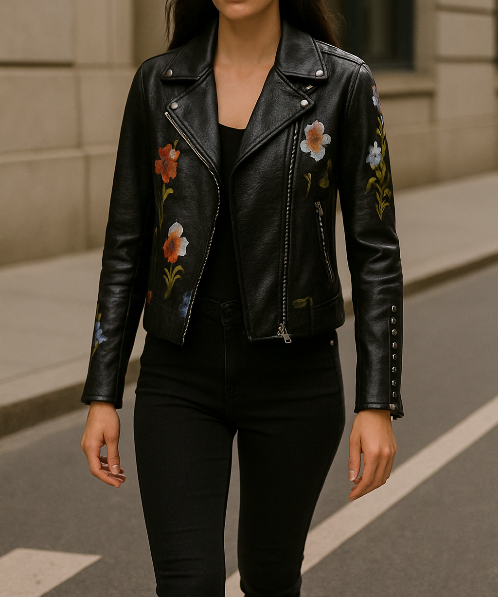 Kinessa | Women’s Modern & Edgy Appeal Leather Style Jacket