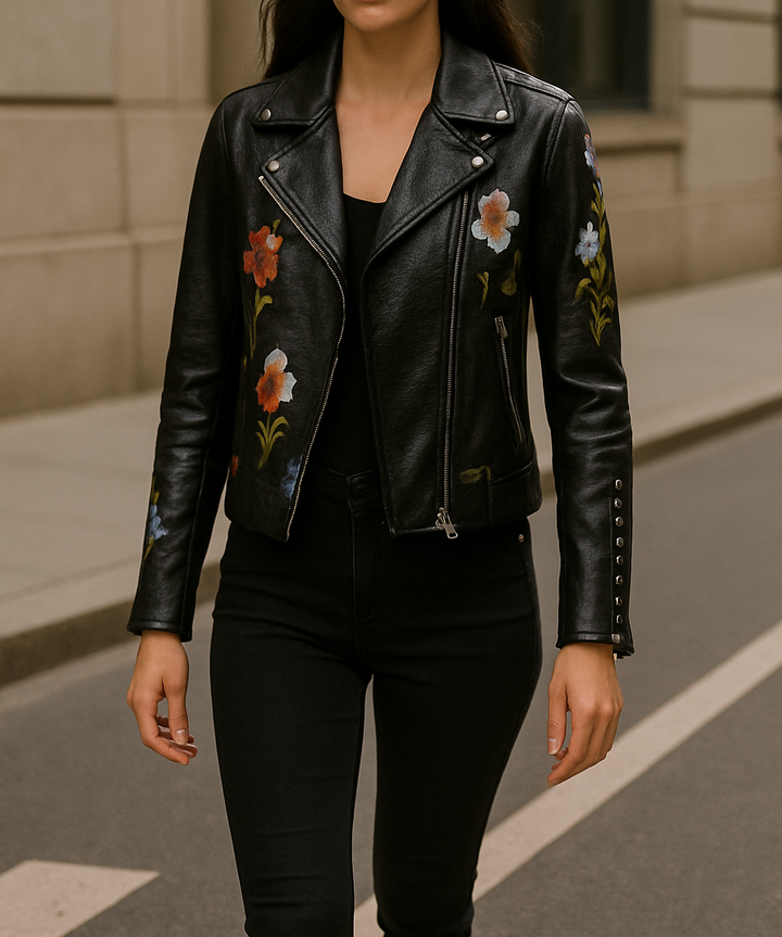 Kinessa | Women’s Modern & Edgy Appeal Leather Style Jacket