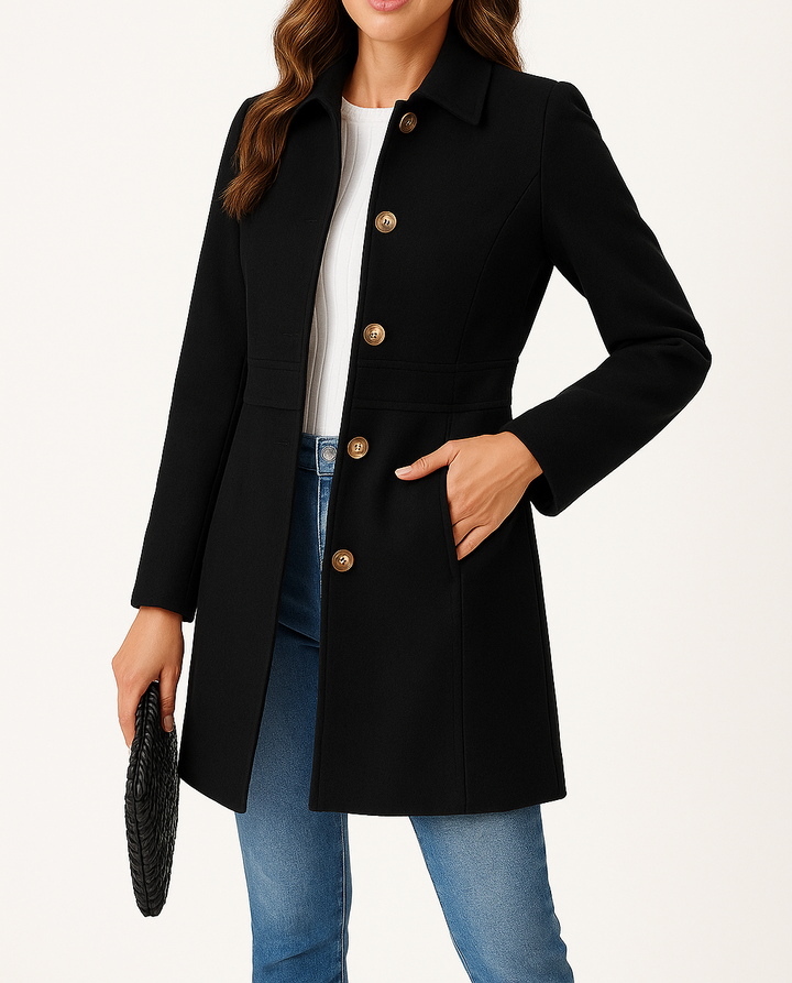 Lunari | Women's Peter Pan Collar Single-Breasted Winter Coat