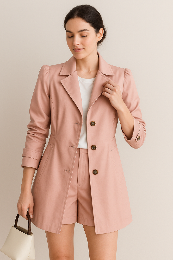 Lunera | Women’s Elegant Short Coat | Clean Silhouette & Polished Look