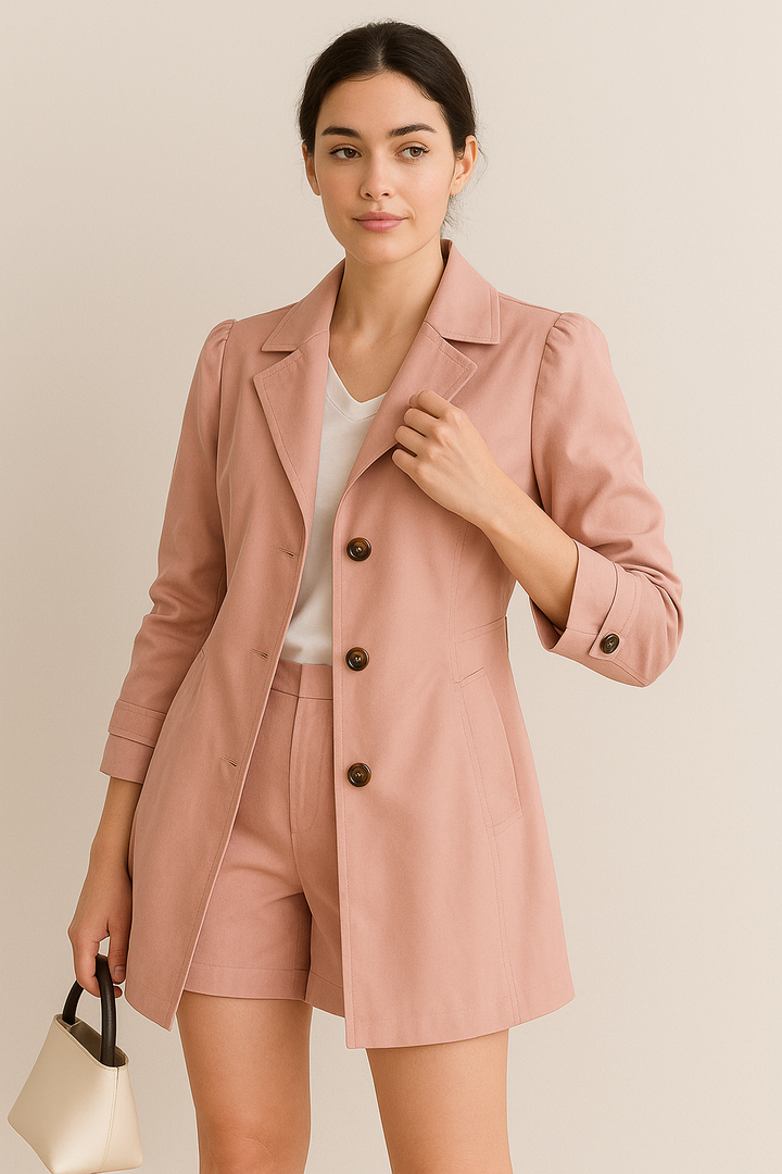 Lunera | Women’s Elegant Short Coat | Clean Silhouette & Polished Look