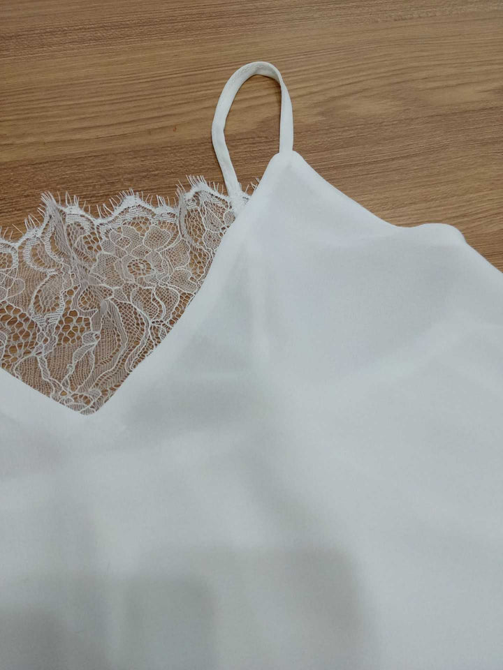 Nivelle | Women’s V-Neck Lace Camisole Tank Top | Delicate & Feminine