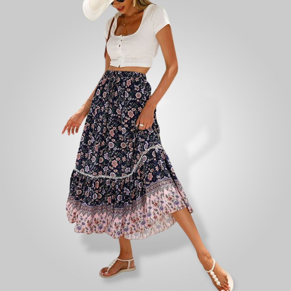 Relina | Women's Summer Boho Skirt | Long