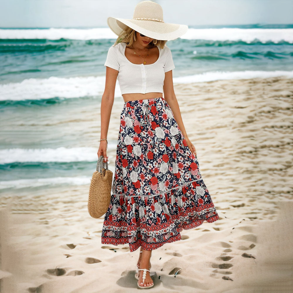 Relina | Women's Summer Boho Skirt | Long